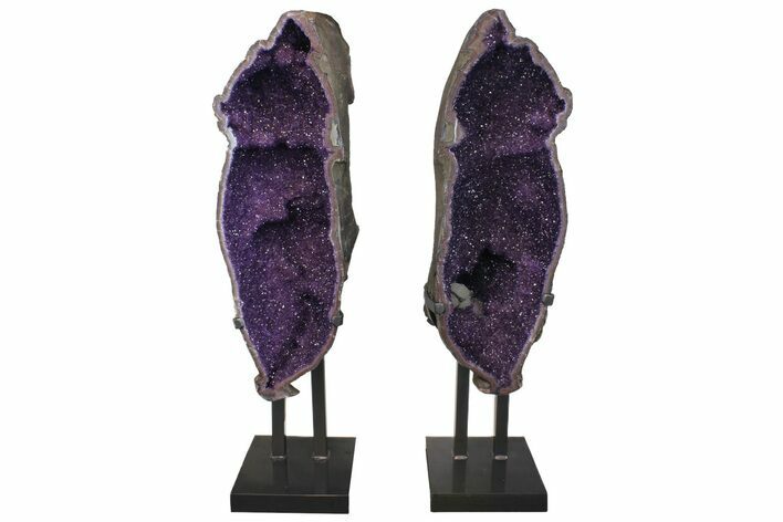 Massive Amethyst Geode Pair With Exceptional Color - Uruguay #171882